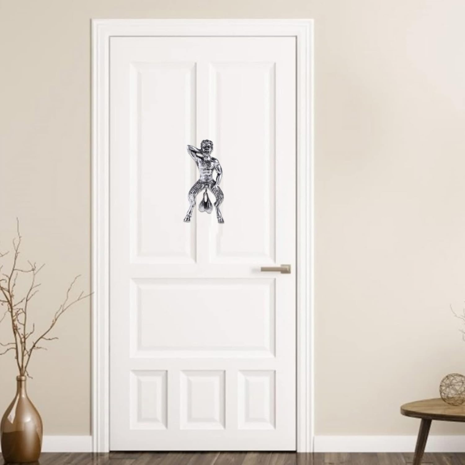 Drôle Vieil Homme avec heurtoir Pendentif Personnage modèle Sonnette pour Porte d'entrée Jardin décoration de la Maison