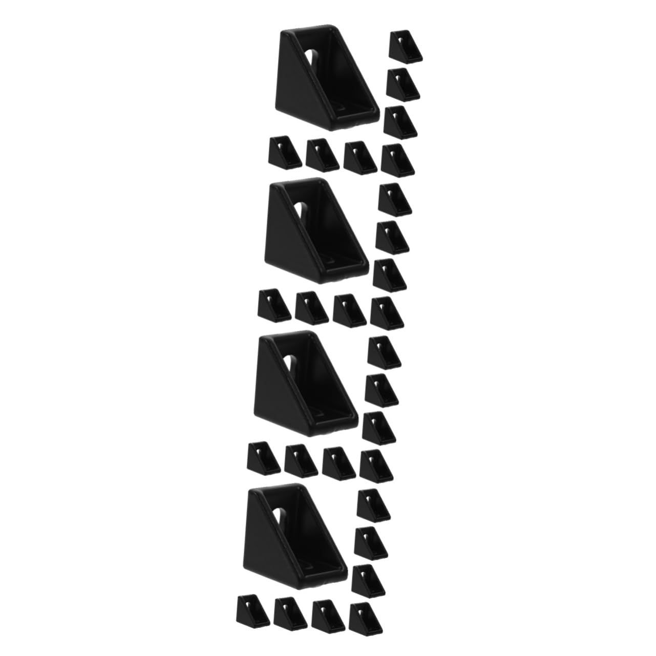 Cabilock 4 Sätze Winkelhalterung Aus Aluminiumprofil Aluprofil Verbinder Aluminiumprofilverbinder 90-grad-klammer Eckstreben Aus Aluminium-strangpressprofilen Eckklammern Black 20 Stück * 4