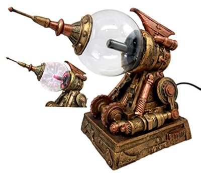 Ebros Steampunk Electric Plasma Laser Static Storm Ball Blaster Gun Decorative Steampunk Gun Accent Lamp Figurine 8.25" L