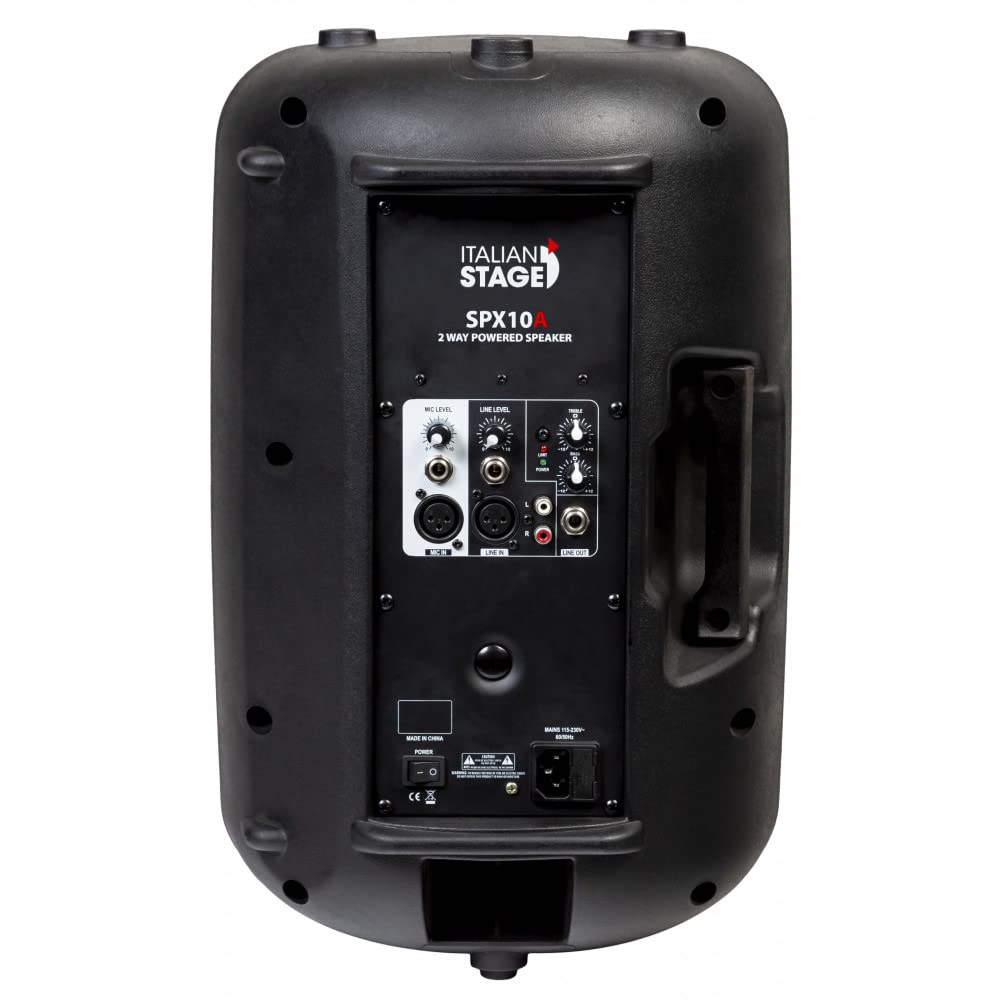 PROEL ITALIAN STAGE IS SPX10A - Diffusore Cassa attiva bi-amplificata da 300w di picco e cono da 10", per feste karaoke eventi, Nero (IS SPX10A)