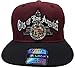 City of Los Angeles White Script Maroon Black Snapback Hat