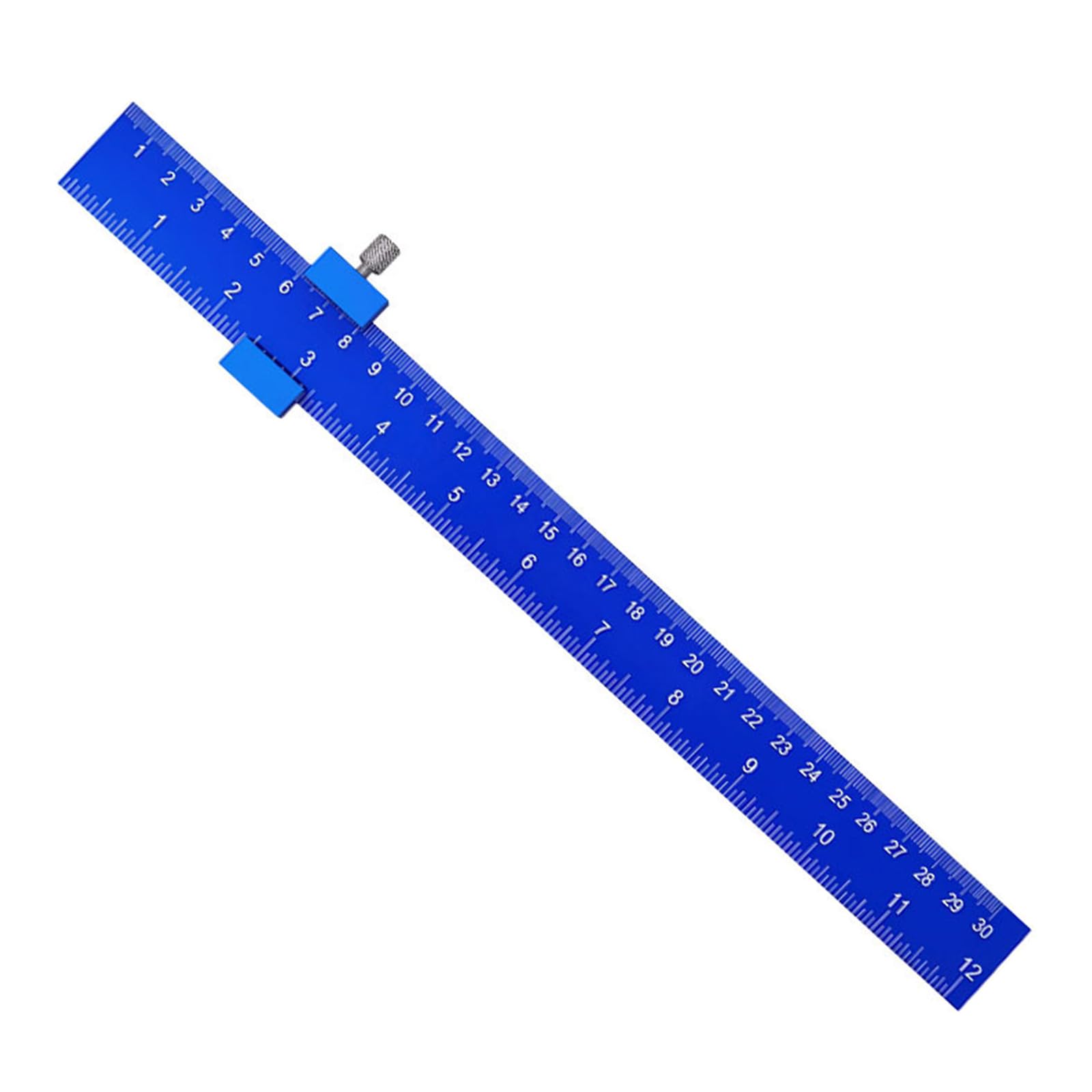 Precisions 12inch Aluminum Measuring Ruler with Double Metric Imperials Scale for Woodworking and Construction Use Measuring Gauge