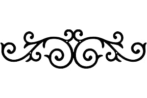 Metal Scroll Wall Decor - Rustic Iron Wall Medallion Small Traditional Scroll...