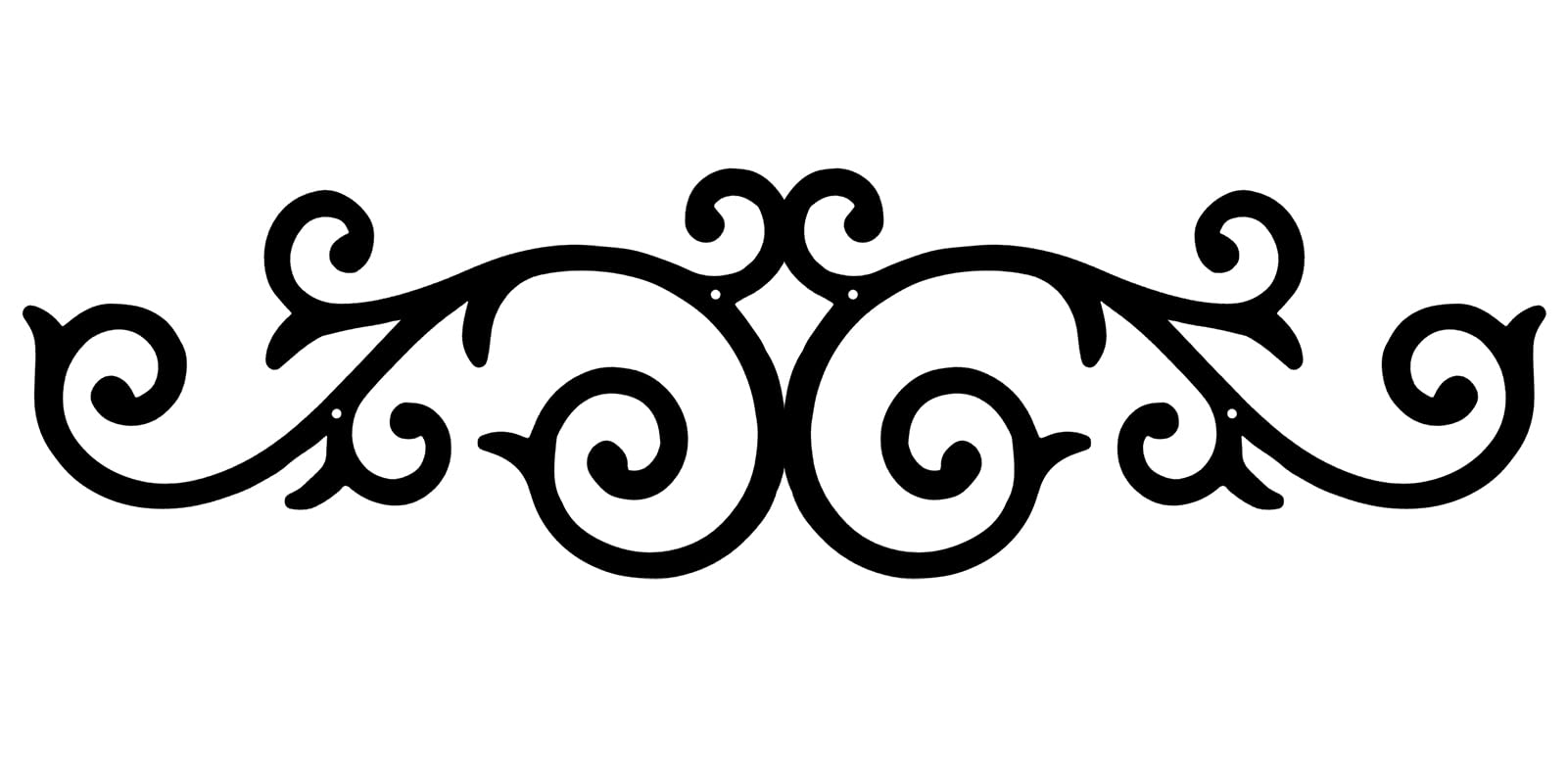 RESACO Rustic Iron Wall Medallion Traditional Scroll Arts Accent Scroll Pair for Kitchen, Living Room