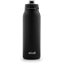 Ello Pop &amp; Fill Stainless Steel Water Bottle with Quick Fill Technology, Double Walled Vacuum Insulated Metal, Leak Proof Locking Lid, Sip &amp; Chug, BPA Free, Holiday Gift for Him Her, 22oz, 32oz, 40oz
