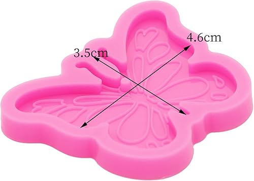Miniatura 8 de Molde de silicona de resina con forma de mariposa súper brillante para llavero de resina epoxi, fabricación de joyas artesanales, arcilla polimérica