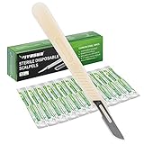 VIVOSUN Disposable Scalpels, Medical #10 High-Carbon Steel Blades, Plastic Handle Individually Foil Wrapped, Box of 10