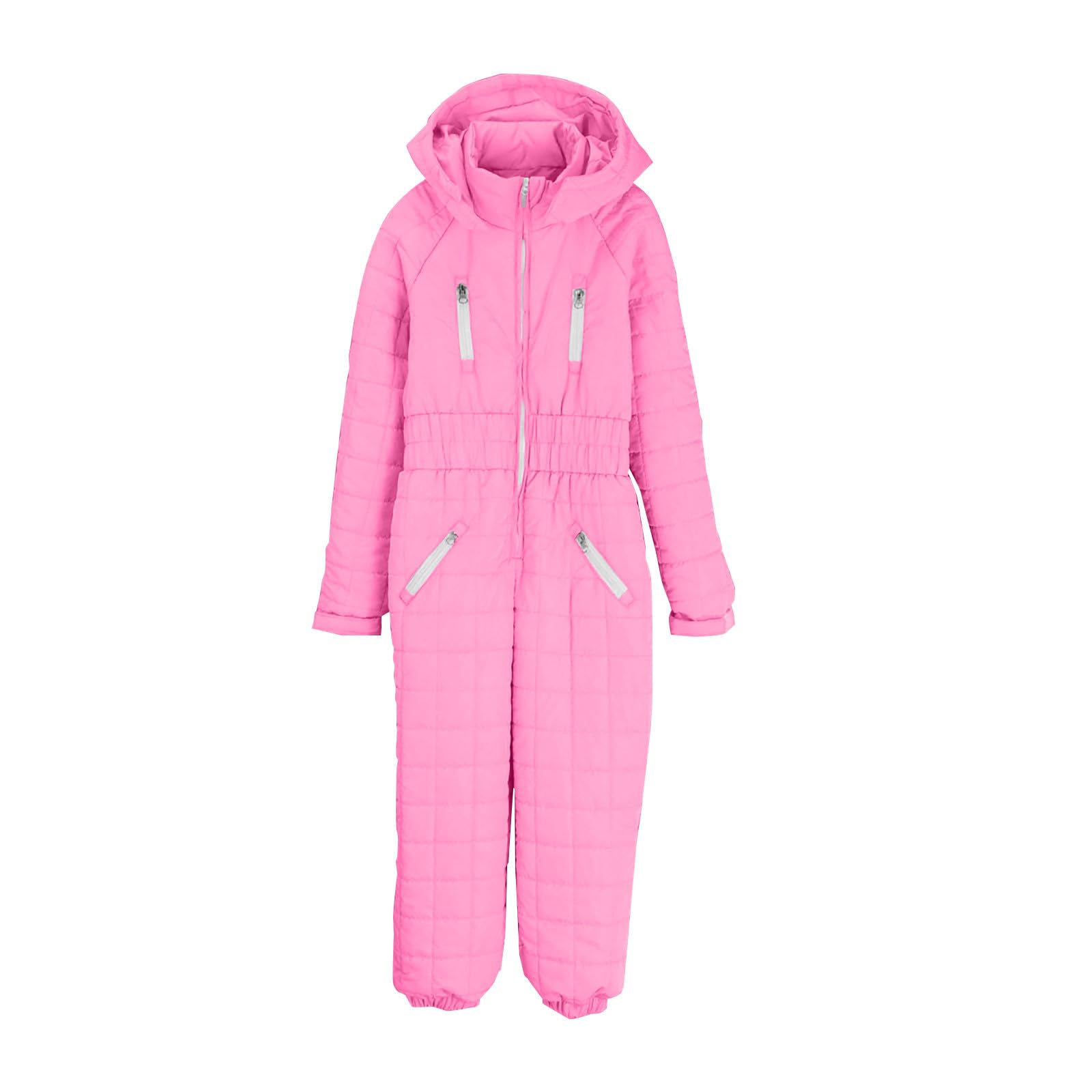 Tuta da neve classica monopezzo, con tasche per bambini, unisex, addensante, antivento, impermeabile, tuta da sci per bambini, con chiusura a strappo, calda per alpinismo
