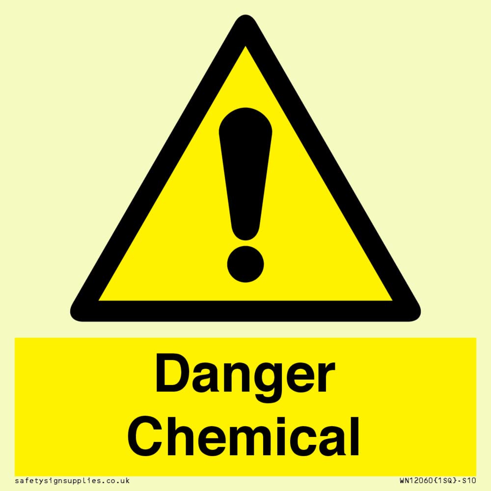 Danger Chemical Sign - 100x100mm - S10