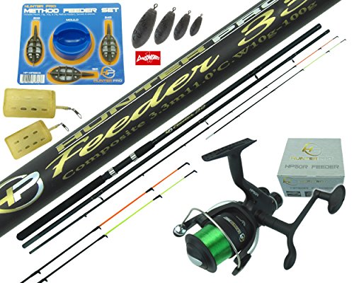 Hunter Pro Feeder Carp Fishing kit Quiver Tip Rod Reel Combo Ledgering Tackle Set Twin Tip - Image 9