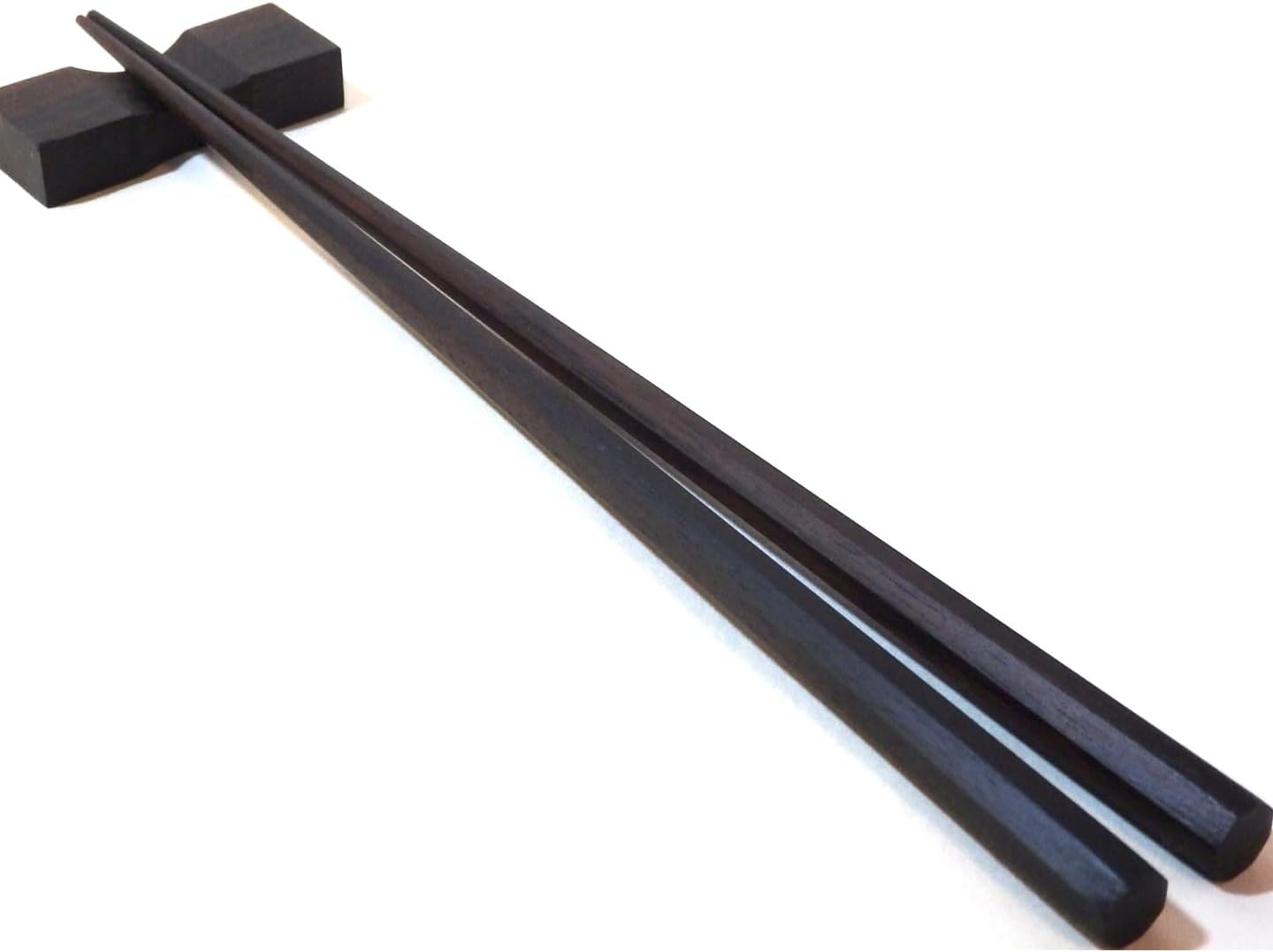 Nakajima Lacquer Craft Premium Japanese Octagonal Chopsticks | Handmade Macassar Ebony | Single Pair from 11th-Generation Tokyo Artisan (22.5cm / 8.9")