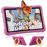 OSCAL Tablet Bambini 10 Pollici, Tablet Per Bambini 6 12 Anni, Android 15, Octa-Core, 12GB RAM, 128GB ROM/512GB TF, 5100 mAh, HD Protettivo Per Gli Occhi, Controllo Genitori, Wi-Fi 5G, Regalo, Rosa