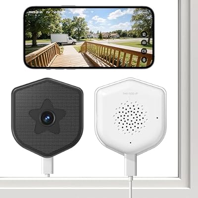 HEDNIC 2K Window Security Camera, 2.4GHz & 5GHz WiFi Indoor Window Cameras for Home Security with Color Night Vision, AI Event Detection with Smart Search, No Drill Window Camera for Apartment (2Pcs)