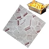 Papel de hornear para galletas como inserciones – 100 unidades de papel envolvente para sándwiches, papel de embalaje de alimentos, para hornear, para picnics, fiestas, patatas fritas,