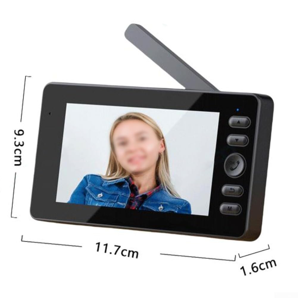 Videocitofono wireless intelligente con ampio display da 4,3 pollici, visione grandangolare a 170 gradi, visione a infrarossi e acquisizione automatica di immagini e video a due vie