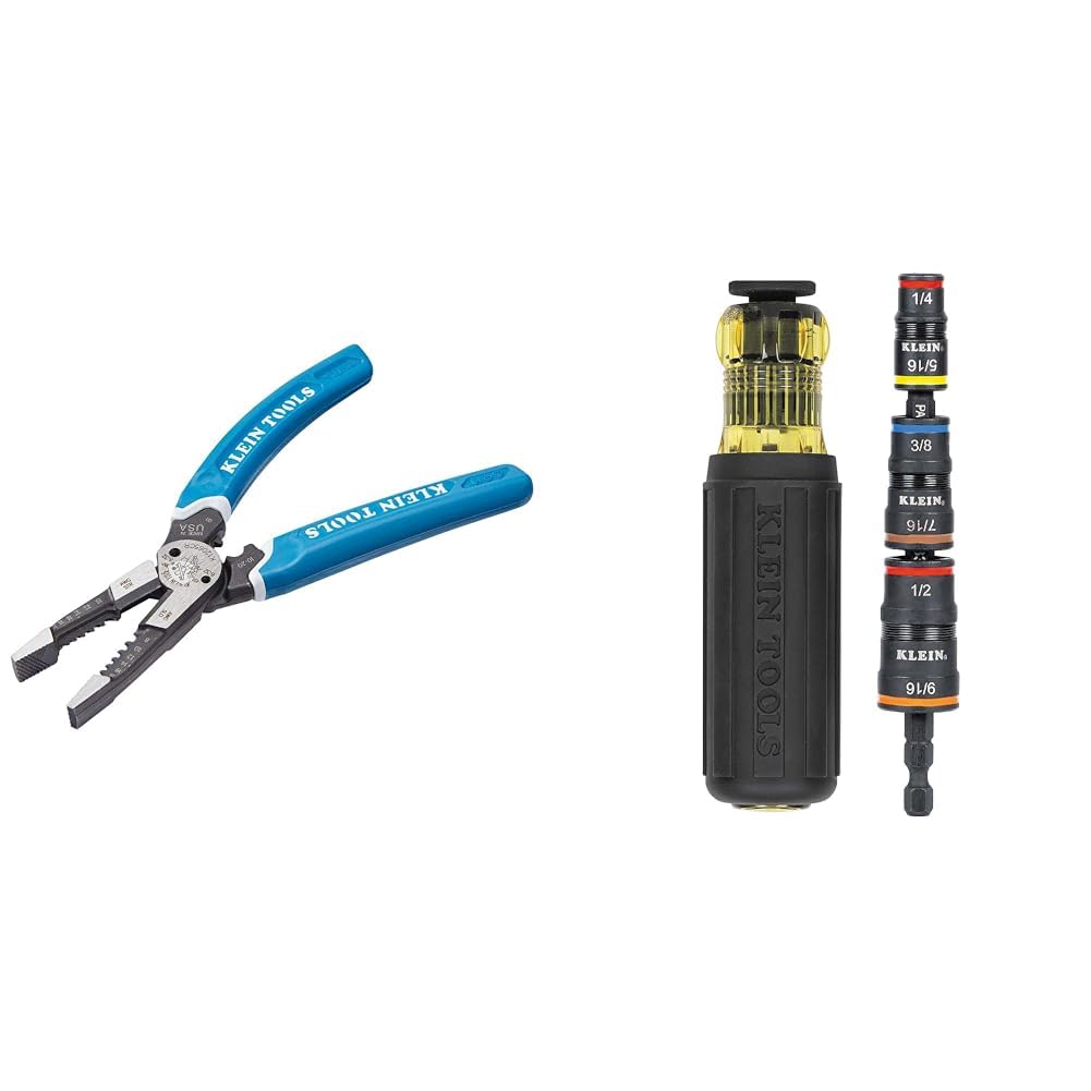 Klein Wire Stripper/Cutter/Crimper and 7-in-1 Impact Flip Socket