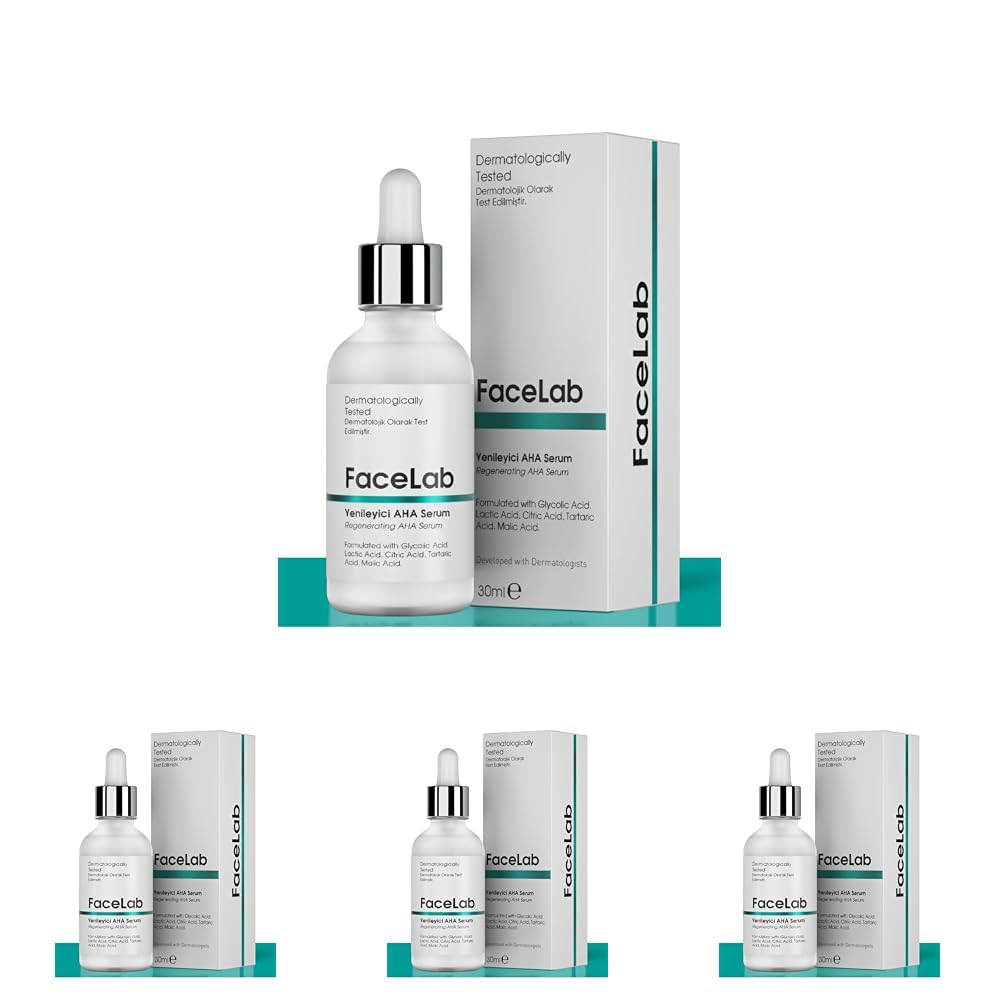 Facelab Yenileyici, Gözenek Sıkılaştırıcı ve Cilt Tonu Eşitleyici Aha Peeling Serumu 30 ml (4 paketi)