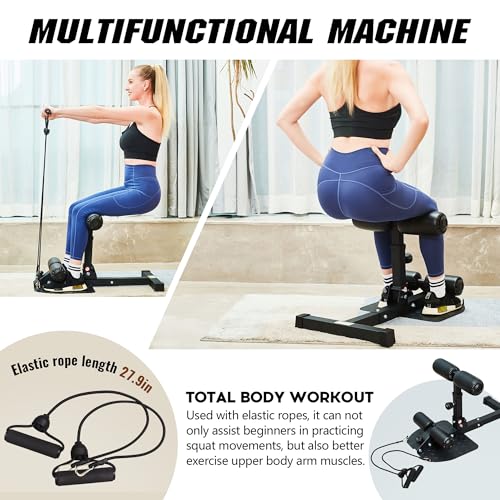 Máquina de treino ajustável profunda para agachamento e núcleo, equipamento de exercício de perna re