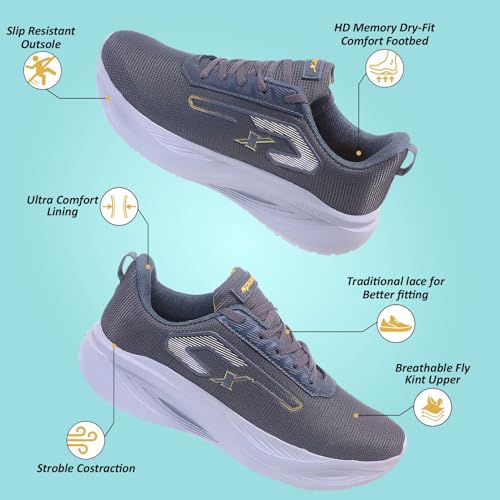 Image of SPARX Men's SM-1074 Sports Shoes Lightweight Running & Walking Shoes | Stylish, Comfortable & Durable Athletic Footwear