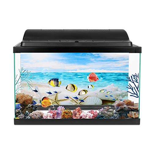 Summer gift Landscape Decor no fading Fish Tank Decorative Poster, Paintings Aquarium Background Sticker - Image 3