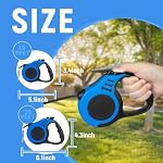 Retractable Dog Leash Automatic Telescopic Tractor Dog Tape, Pet Tape 10/16 FT Durable and Convenient, with Non-Slip Handle, Suitable for Small and Medium-Sized Dogs Blue - Image 2