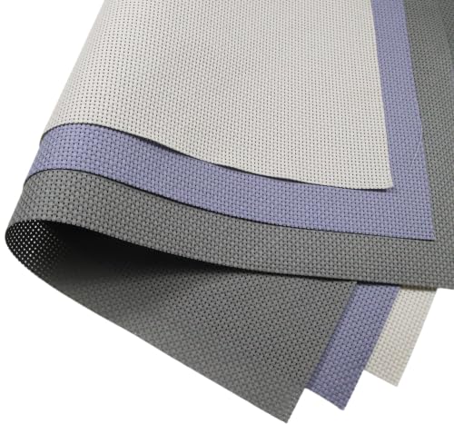 Image of KCS 3 pc of 15 inch x 18 inch(38cmx45cm) 11 Count Cross Stitch Cotton Aida Cloth Needlework Rolled Fabric Box,11CT,Pearl Grey+Light Steel Grey+Medium Grey