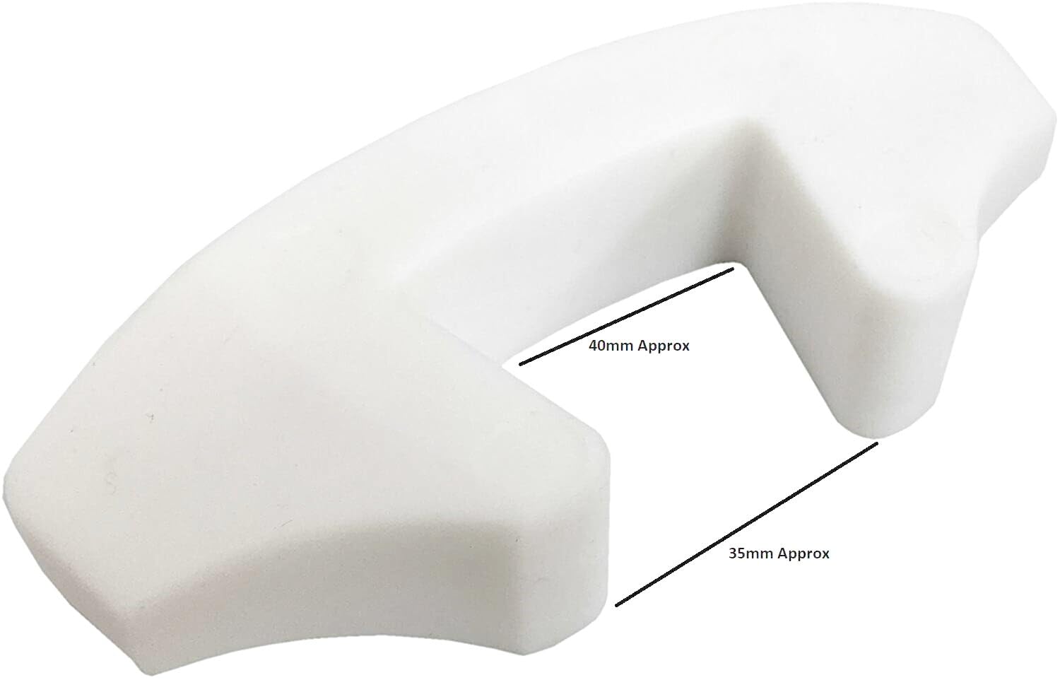 White Child Safety Door Stopper - Anti-Slam Wedge Guard to Prevent Finger Pinch Injuries on Hinges and Doors (Pack of 4) - Image 3