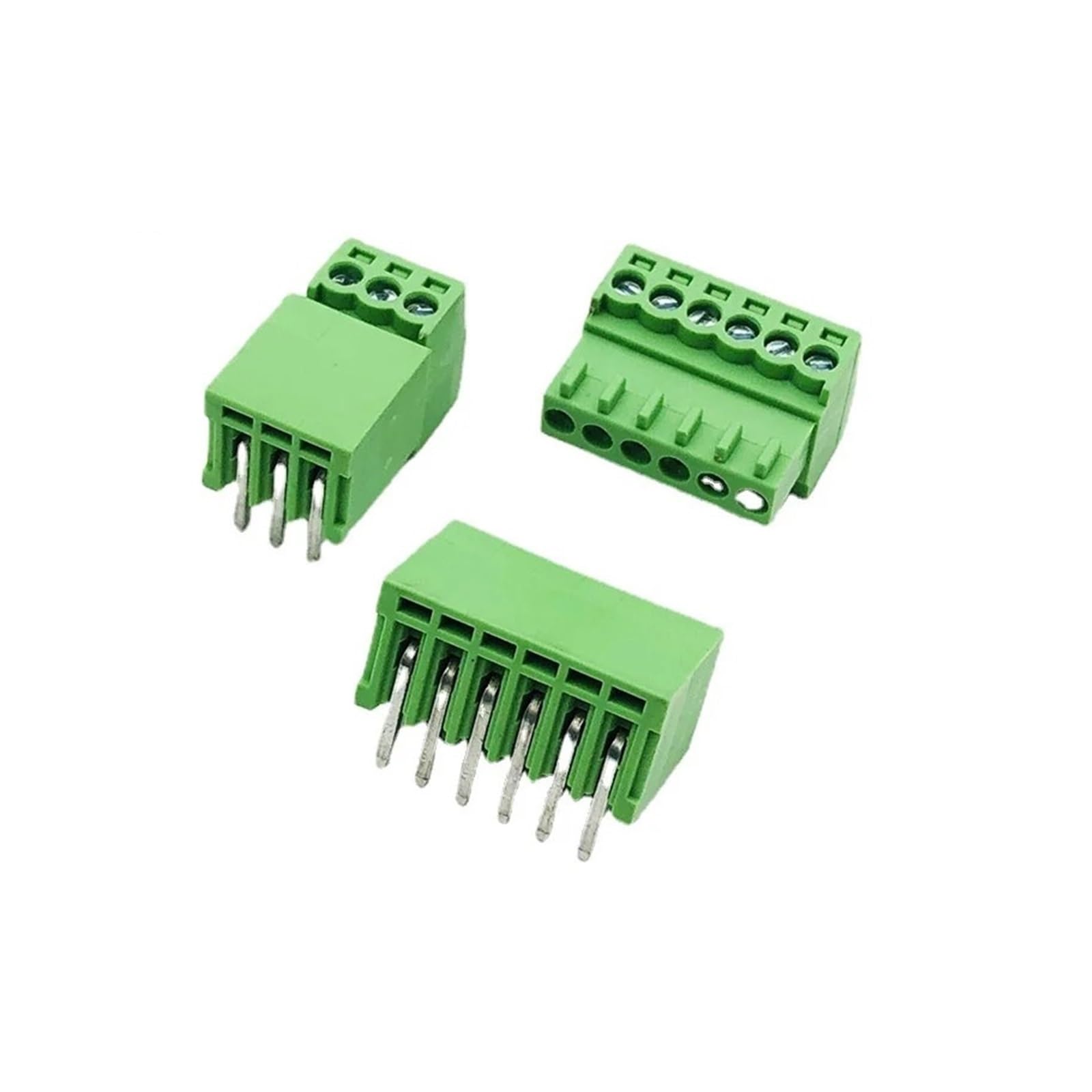 10/5 paia 2EDG 2.54Mm PCB Morsettiera a vite, connettore maschio femmina dritto e ad angolo retto for cablaggio elettronico del circuito(Straight needle,10Pairs,4P)