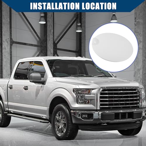 Hihaha Gas Tank Door Fuel Cap Filler Cover for Ford F-150 2009-2014 / Gas Door Replacement/Outer Durable Plastic / 1Pcs White - Image 3