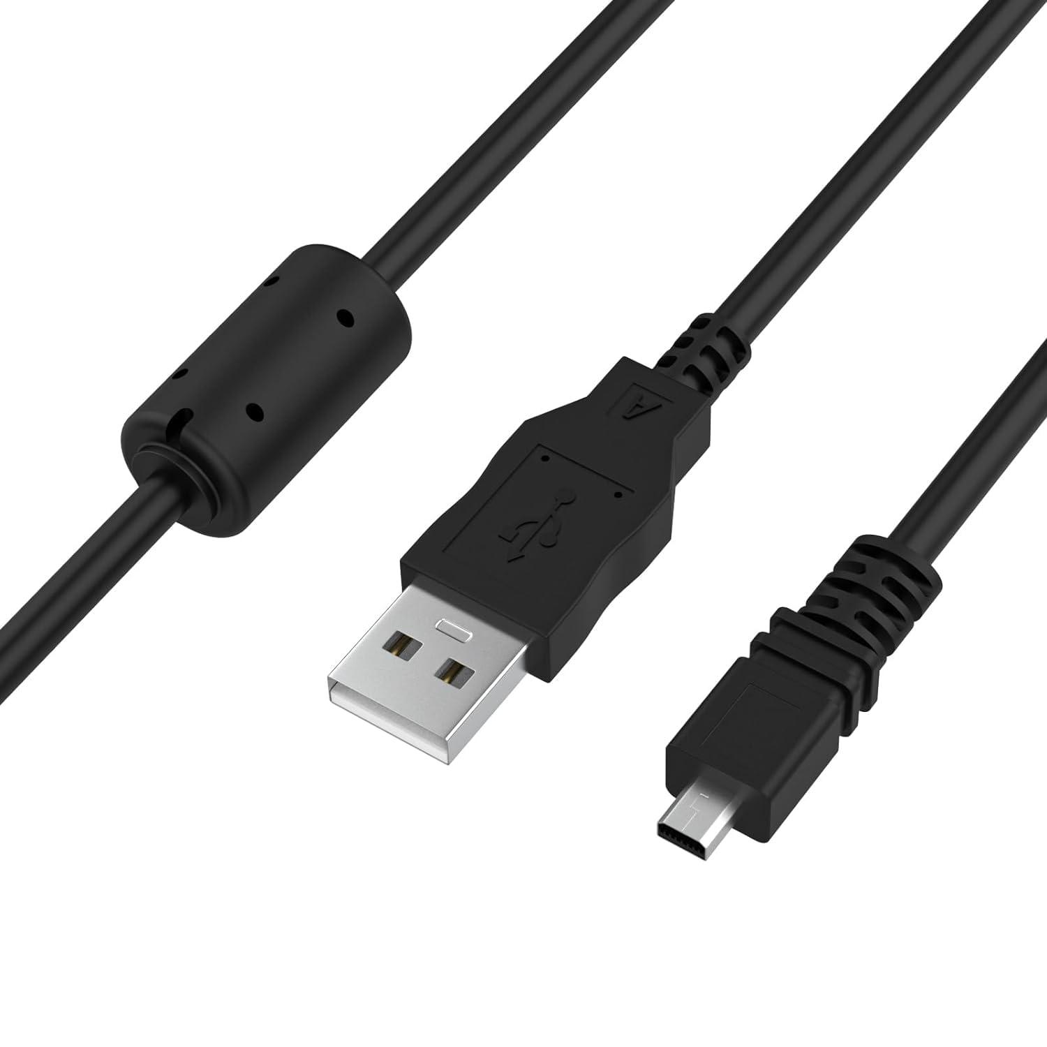 UC-E6 USB Cable for Nikon Coolpix S220 A10 P520 L32 L310 L320 L340 L620 L830 L840, Digital SLR DSLR D3300 D3400 D750 D5300 D7200 D3200 Camera & More (1m)