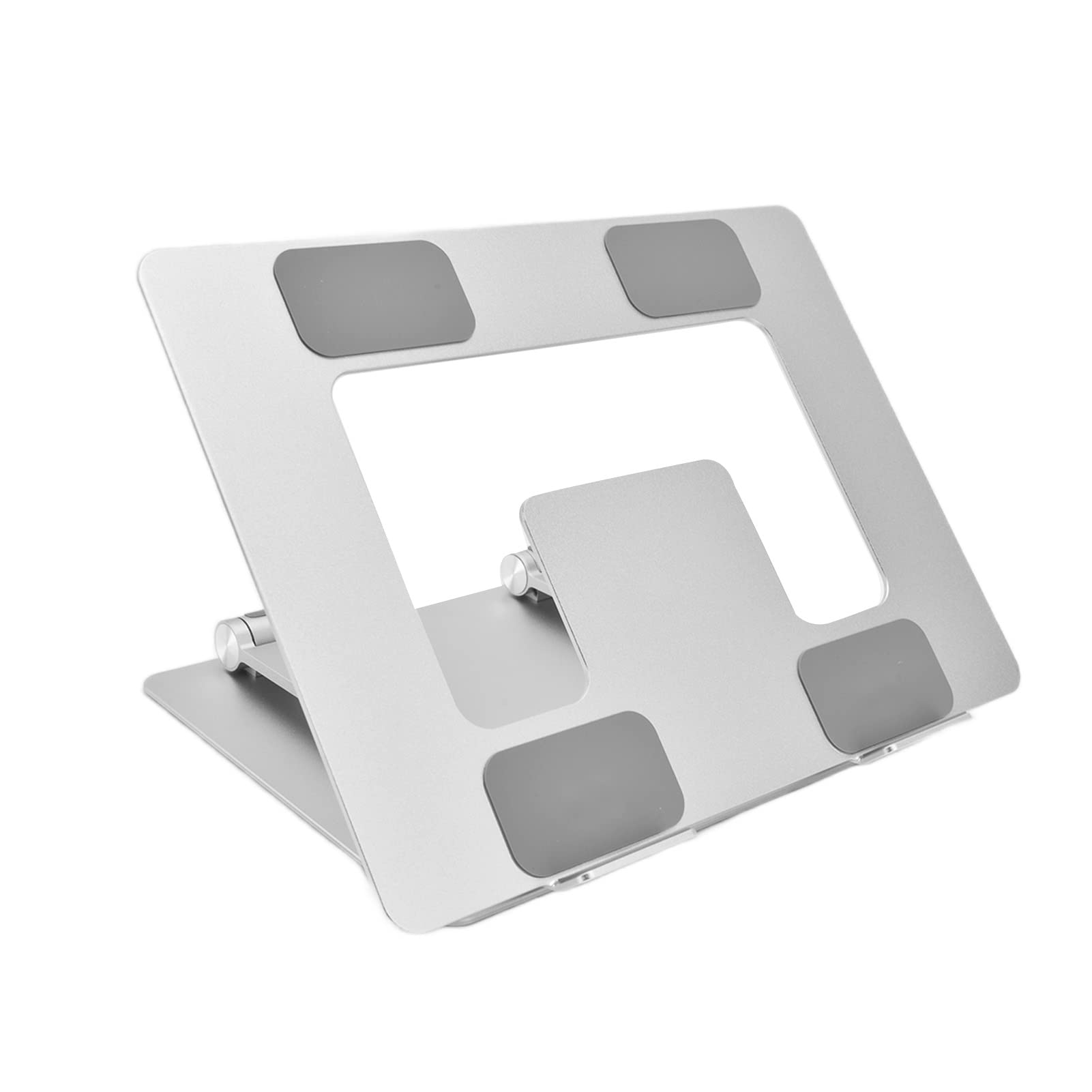 Supporto per laptop Supporto per notebook pieghevole portatile in lega di alluminio Supporto per riser per computer Supporto di raffreddamento per computer argento