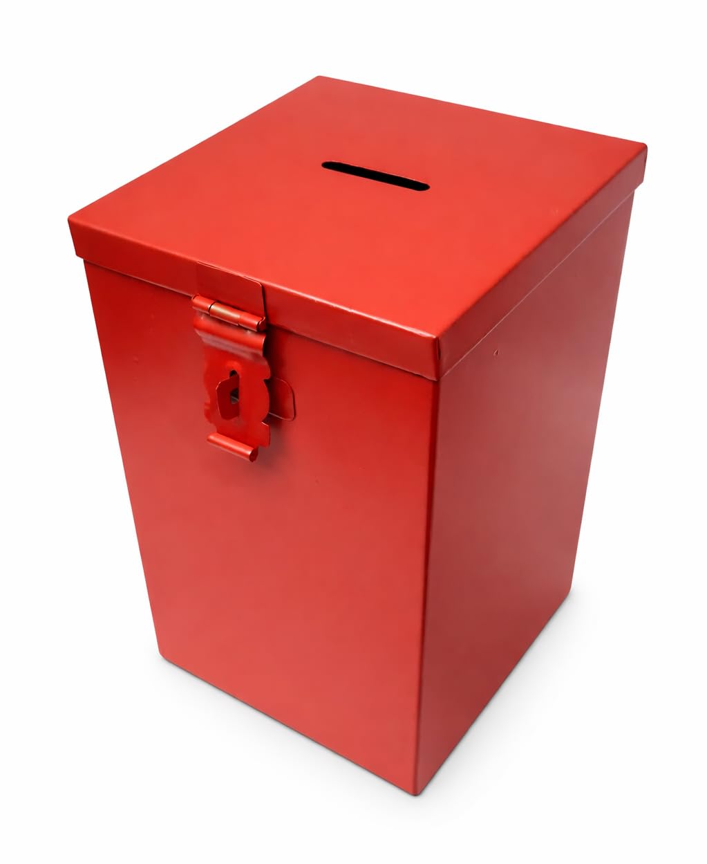 Jayco Stainless Steel Long Donation Box/Suggestion Box Coin Money Bank Piggy Bank - Color Coated (Red)-image-32