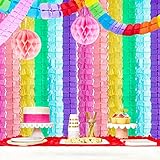 fasching dekoration basteln fenster Material:Aus hochwertigem Papier,Die Girlande Papier aus Papier ist hell und frisch. mit ausgezeichneter Verarbeitung,ungiftig und geschmacklos,nicht leicht zu brechen.