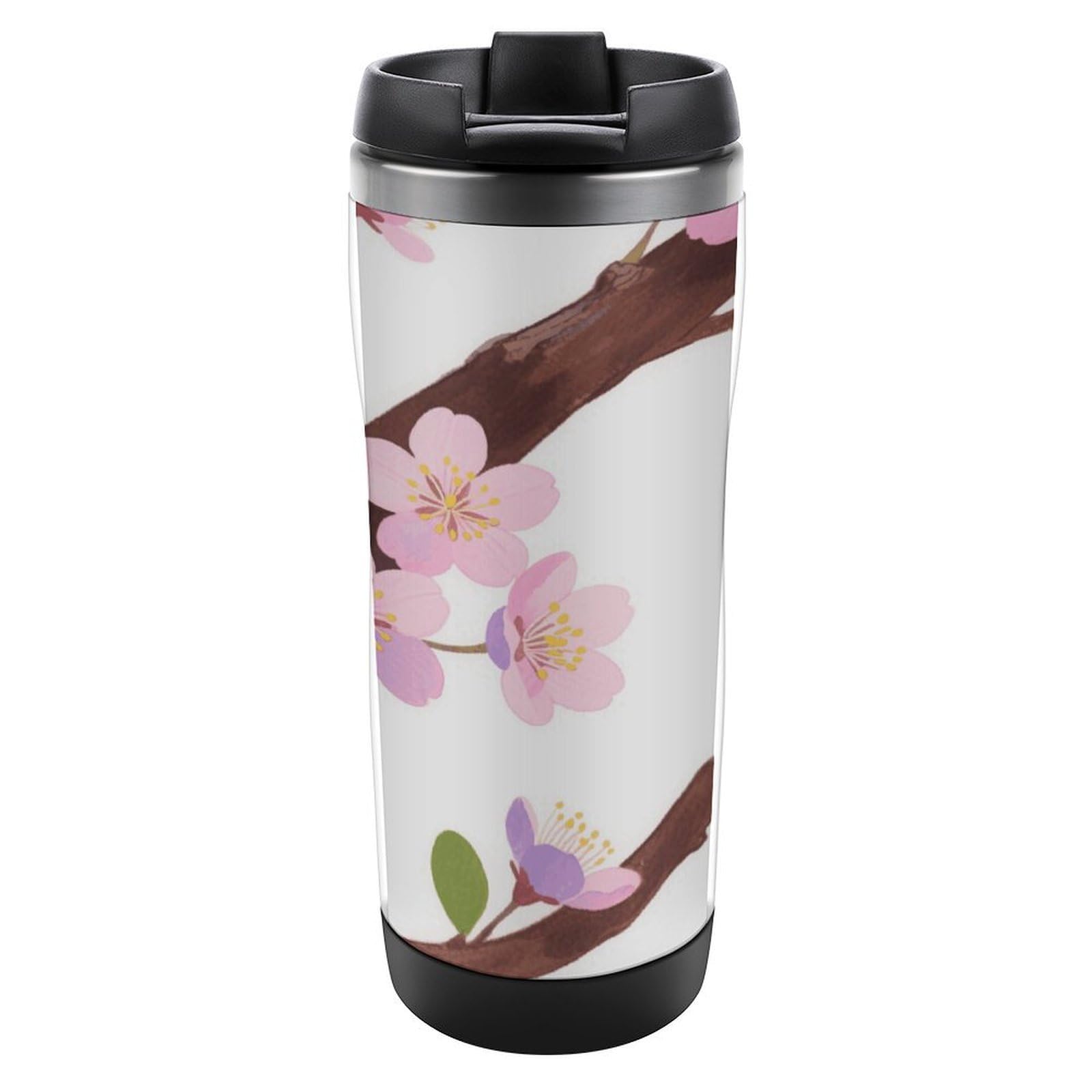 Pink Sakura Branch Stainless Steel Insulated Travel Mug