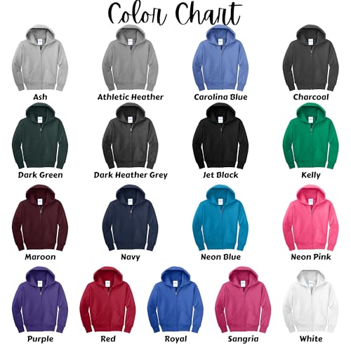 Custom hoodie Personalized Full-Zip Sweatshirt Customized Youth Core Fleece Full-Zip Hooded Sweatshirt4