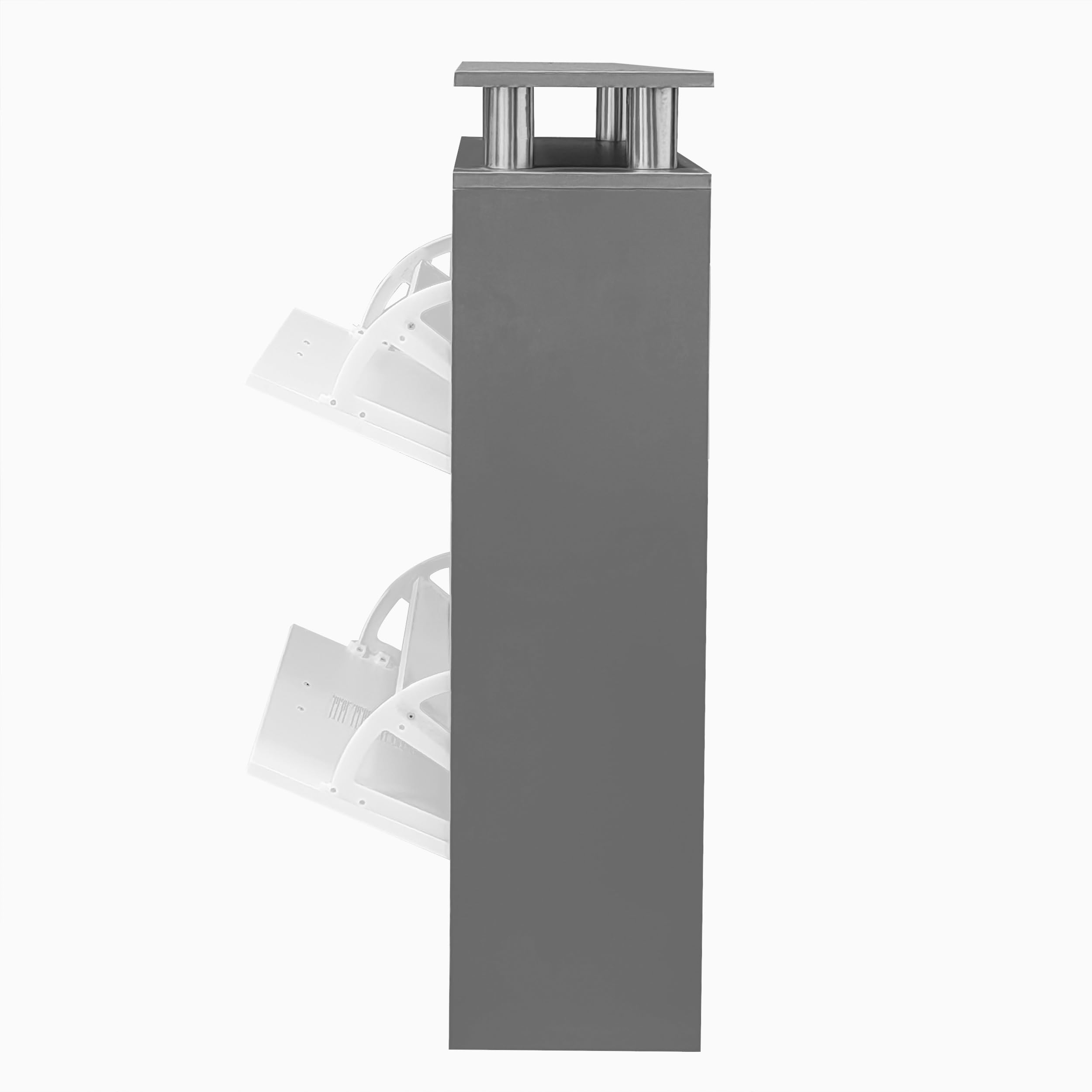 Set di appendiabiti da parete 80 x 25 x 96,5 cm, con specchio, 2 pannelli da parete, una mensola e una scarpiera, corpo grigio antracite opaco, per mobili da corridoio, appendiabiti da corridoio, set