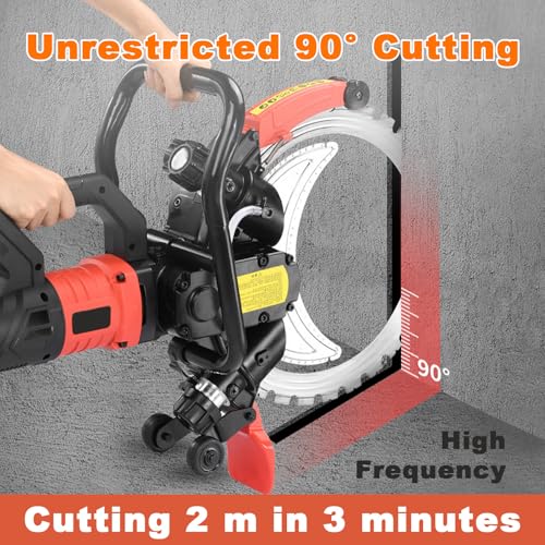 8980w Electric Ring Saw Wall Chaser,3000 RPM Concrete Cutting Machine,with 11.4in Depth,Water Cooling & Diamond Blade,for Construction,Renovations 5 8980w Electric Ring Saw Wall Chaser,3000 RPM Concrete Cutting Machine,with 11.4in Depth,Water Cooling & Diamond Blade,for Construction,Renovations - Image 5