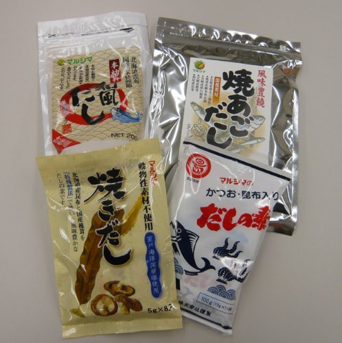 Amazon.com : Genuine food Marushima dashi trial 4-piece set : Grocery ...