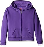 Hanes Girls' Big ComfortSoft EcoSmart Full-Zip Hoodie, Purple Thora, M