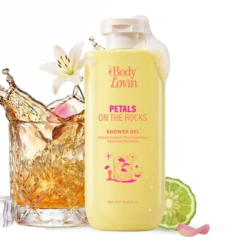 Image of Plum BodyLovin' Petals On The Rocks Shower Gel | Renewing & Reviving Body Wash | Bergamot, Mandarin & Patchouli | Citrus Floral Fragrance | 250 ml