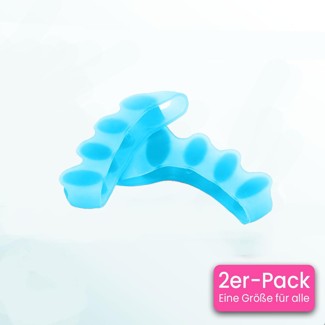 neuleben PerfectToes - Natürlicher Zehentrenner Silikon Zehenspreizer – Flexibler Hallux Valgus Schutz, Zehentrenner zur Korrektur, Fußpflege für Damen und Herren 2 Sätze