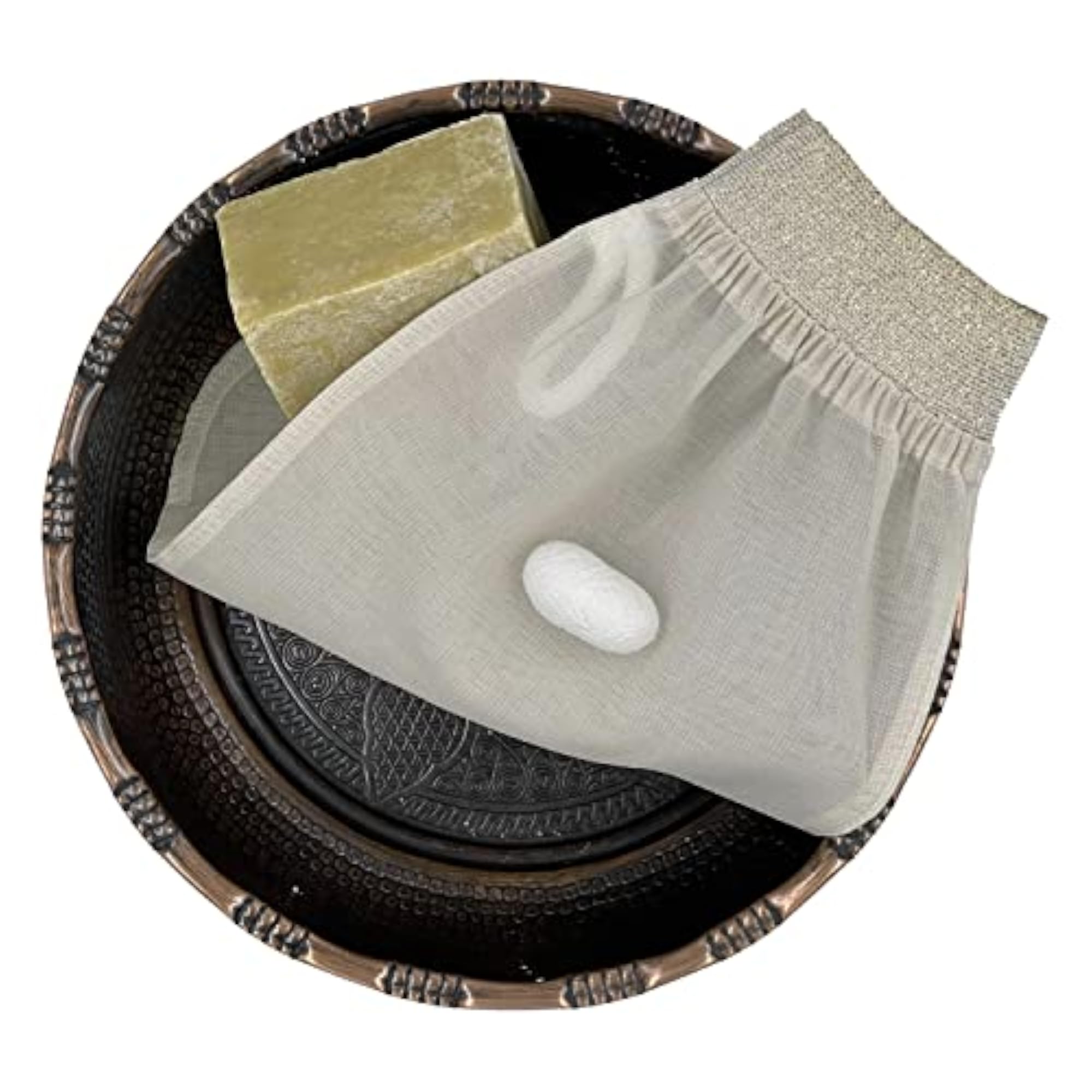 Turkish Raw Cocoon Silk Exfoliating Glove/Mitt