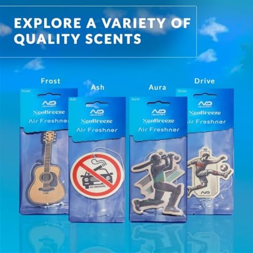 Image of NEODRIFT 'NeoBreeze' Air Freshener Perfume Cards for Cars | Surprise Pack (Any 4) | Long-Lasting Fragrance