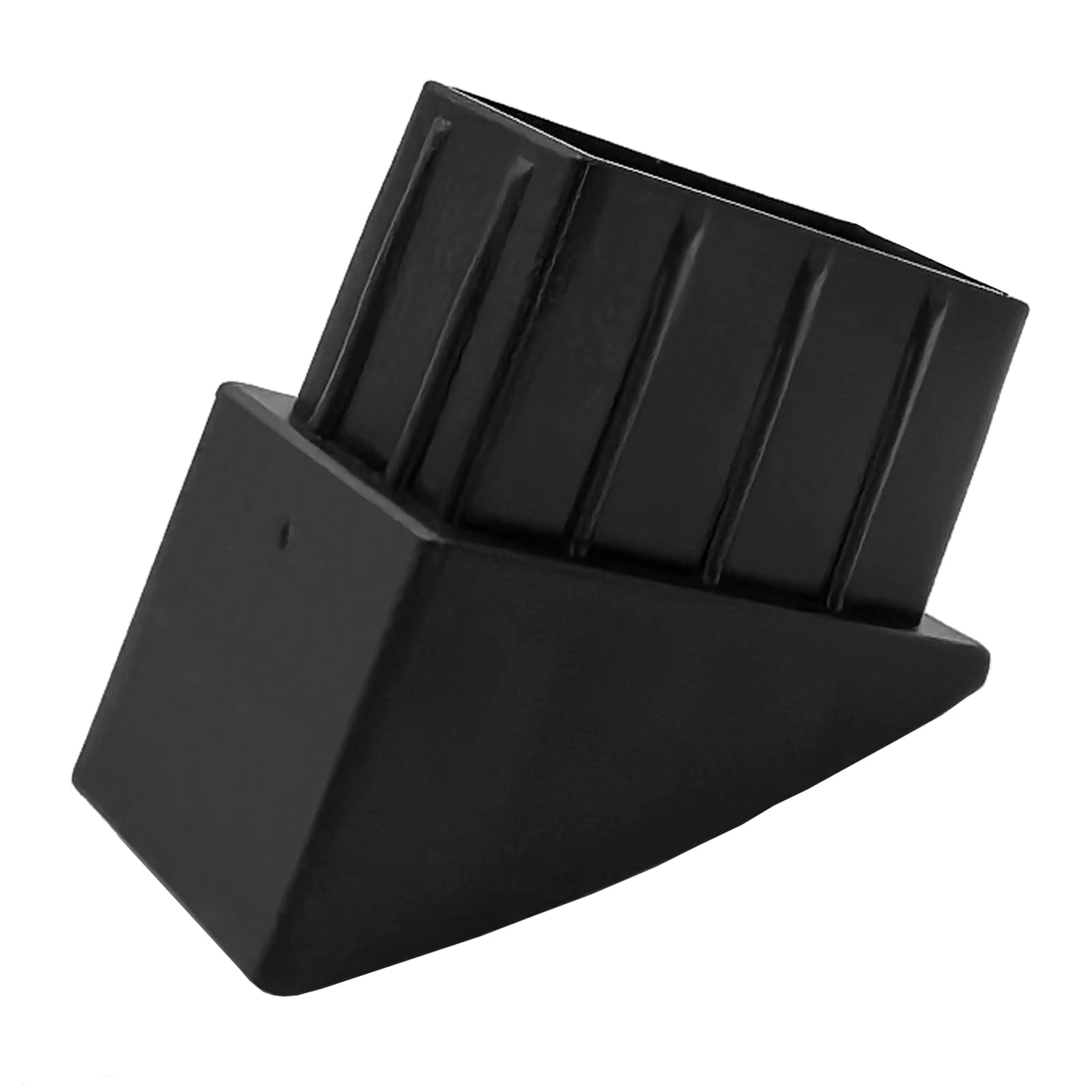 Porch Swing Feet Replacement, 2-3/8" x 1-3/16"(60x30mm) Rectangular Tube Insert Black Plastic Leg Caps(Set of 4) โ image 1