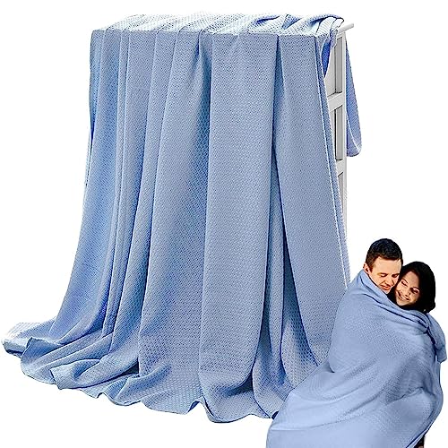 EdredóN De Fibra De Bambú, EdredóN Fino De Verano, EdredóN De Aire Acondicionado Hecho De Fibra De Bambú., Manta De Enfriamiento Hecho De Fibra De Bambú, Fibra De Enfriamiento,Azul,200*230cm