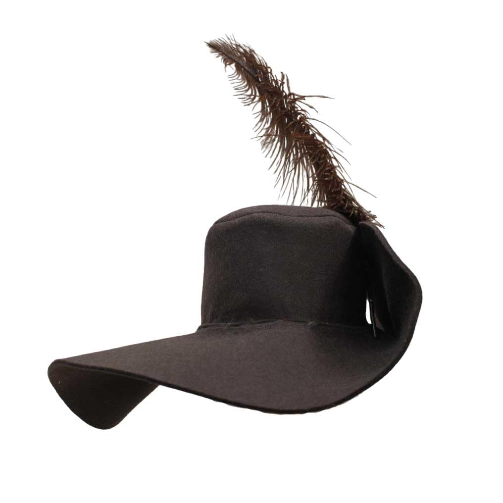 Chapeau médiéval de mousquetaire à large bord