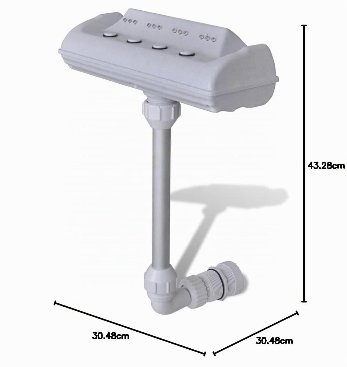 vidaXL Fontana per Piscina con Luci a LED Cascata Giochi d'Acqua con Lampada