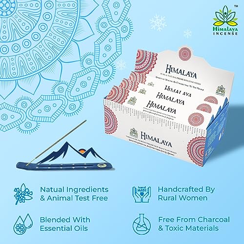Image of Himalaya Premium Incense Sticks for Everyday Use | Aroma Fragrance Sticks|Pooja Room Items for Home & Prayers | Freshness Positive Energy (Himalaya) (Pack of 12, Each of 15 GM)