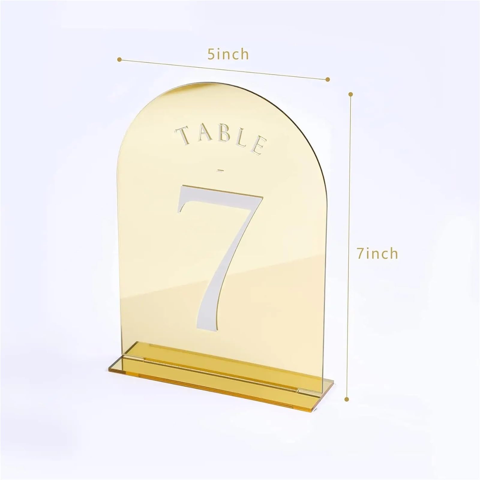 PortanúMeros De Mesa Gold Mirror Acrylic Table Numbers Wedding Signs Signage Decor with Stand PosanúMeros Para Boda(TABLE 1-20)
