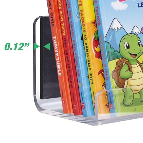 Image of 2 Pack Magnetic Book Shelf - Acrylic Reusable Display Panel for Whiteboards, Classrooms & Home, Adhesive-Free Storage with 11lb Capacity (Clear)
